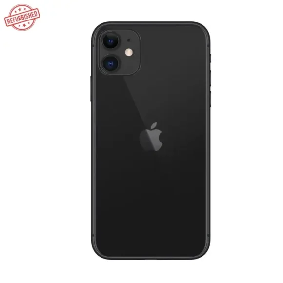 Apple iPhone 11 Refurbished Black Back Side View