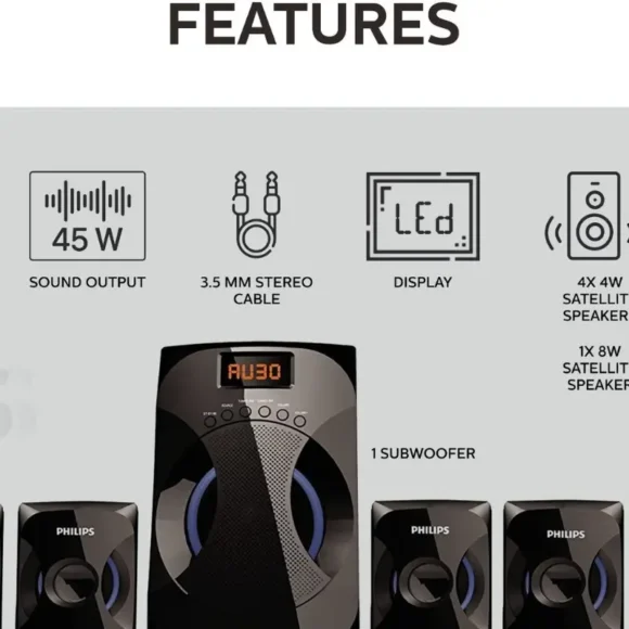 Philips SPA4040B94 Home Theatre Speaker Features