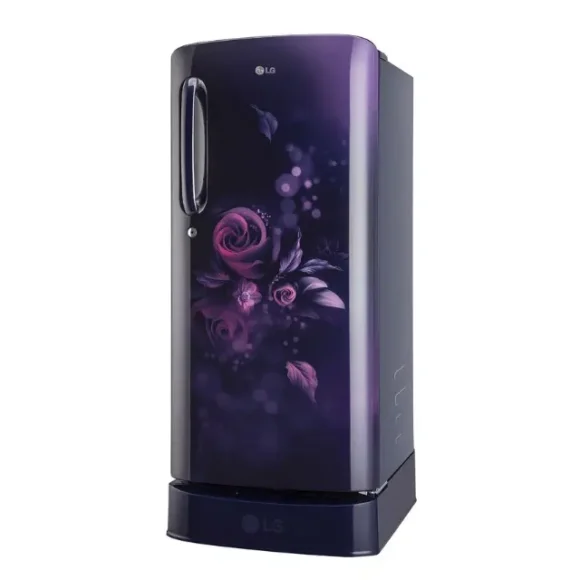 LG 185L 5-Star Single Door Refrigerator (Blue Euphoria, GL-D201ABEU) Side View