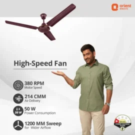 Orient Rapid Air 1200mm Ceiling Fan Features
