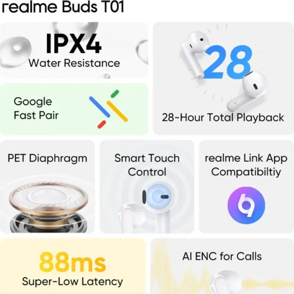 Realme Buds T01 Features
