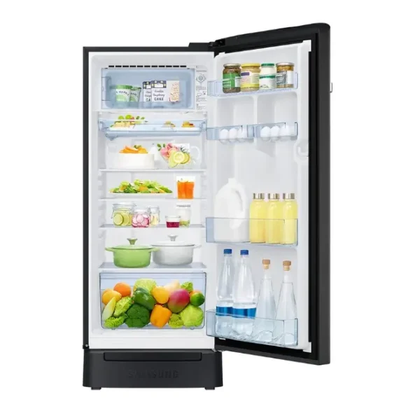 Samsung 215L 3 Star Refrigerator (Luxe Black RR23D2H23BX) Inside View