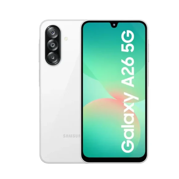 Samsung Galaxy A26 5G Awesome White Back View