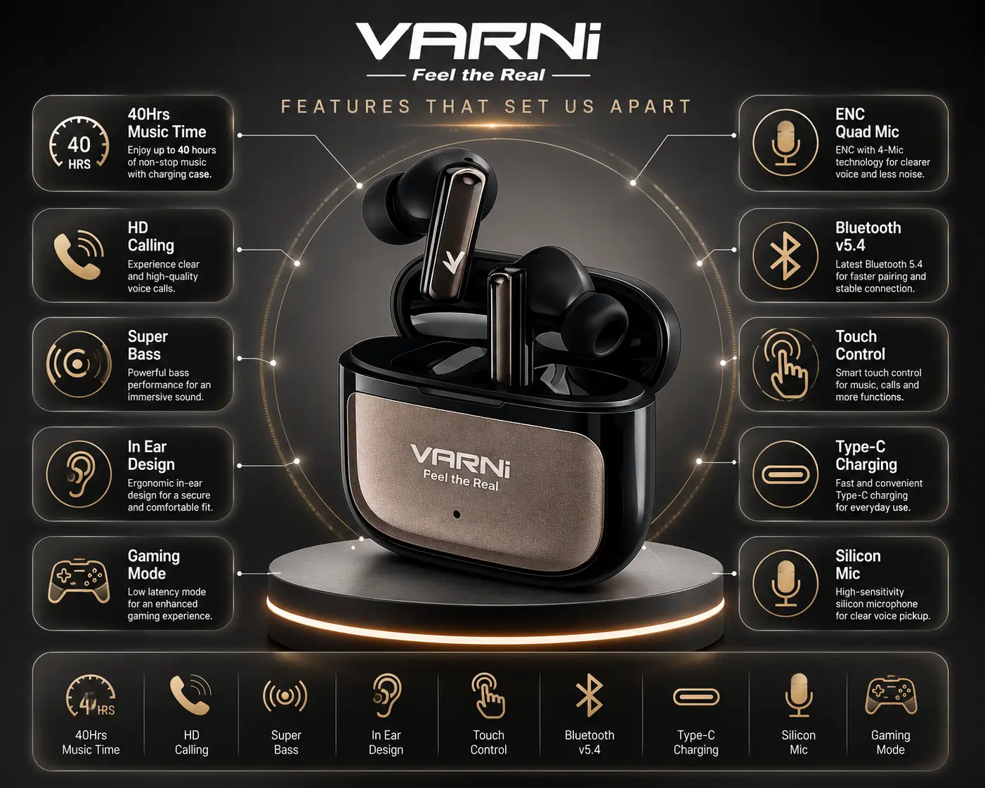 Varni FirePods Earbuds 3 Varni FirePods Earbuds Features