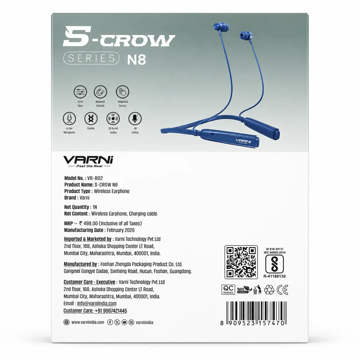 Varni S-Crow N8 Neckband 2 Varni S-Crow N8 Neckband Back SIde